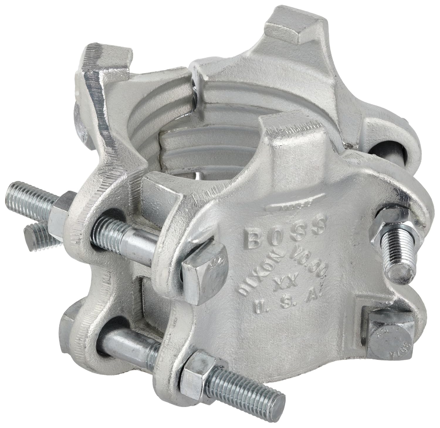 Dixon B45 Plated Iron Boss Clamp, 4' Hose ID, 4-40/64' - 5' Hose OD