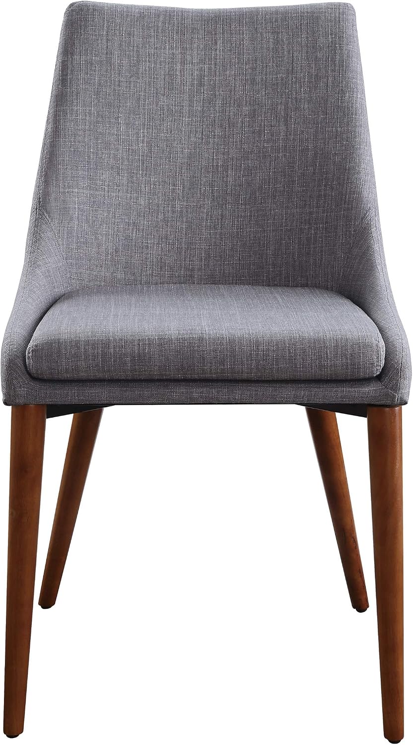 OSP Home Furnishings Palmer Mid-Century Modern Dining Accent Chair 2-Pack, Dove