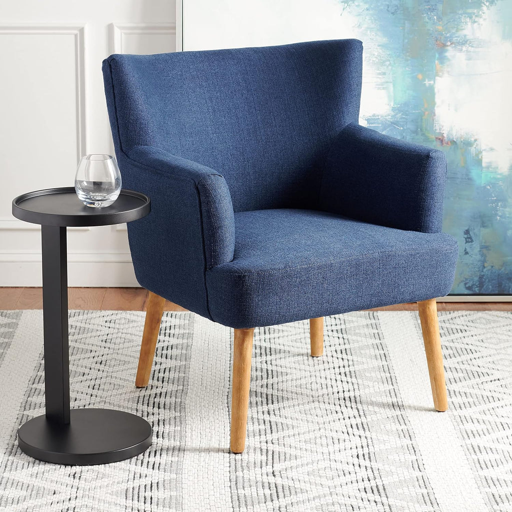 SAFAVIEH Home Collection Delfino Navy/Natural Accent Chair