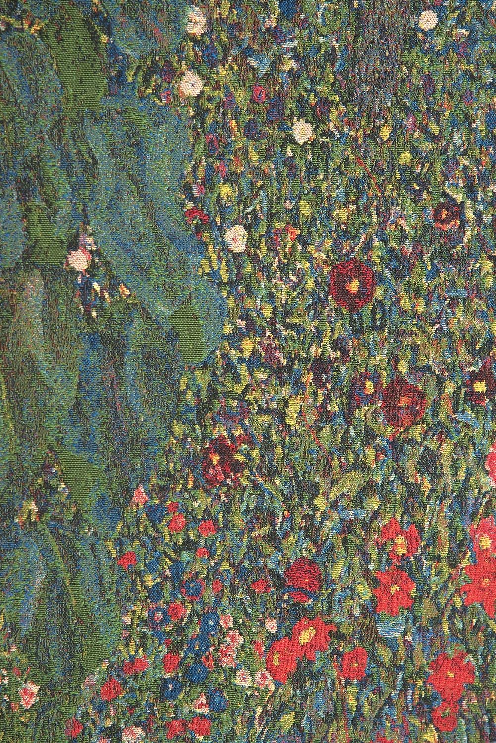 C Charlotte Home Furnishings Inc Country Garden III European Tapestry Wall Hanging | Viscose Cotton and Polyester Blend Wall Art | 38 in. x 37 in | Home Decor Accents | Inspired by Gustav Klimt