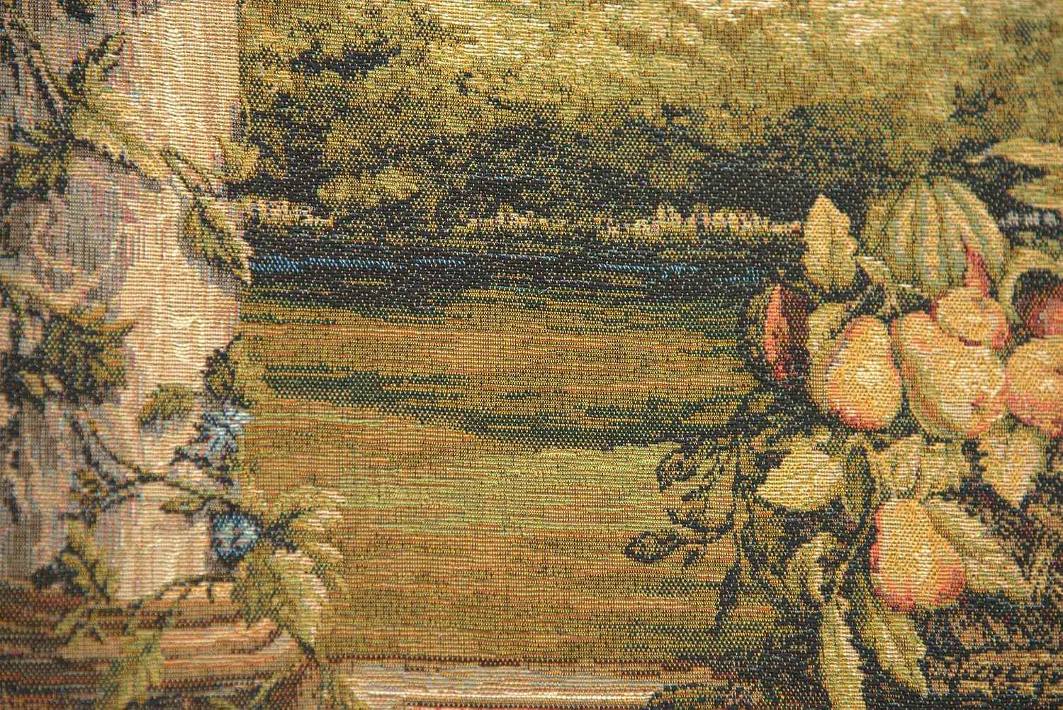 Charlotte Home Furnishings Inc. Chateau Bellevue French Tapestry Wall Hanging 34 X 44 Inch Viscose Cotton And Polyester Blend Wall Art Perfect For Home Decor Room Decor And Wall Decor