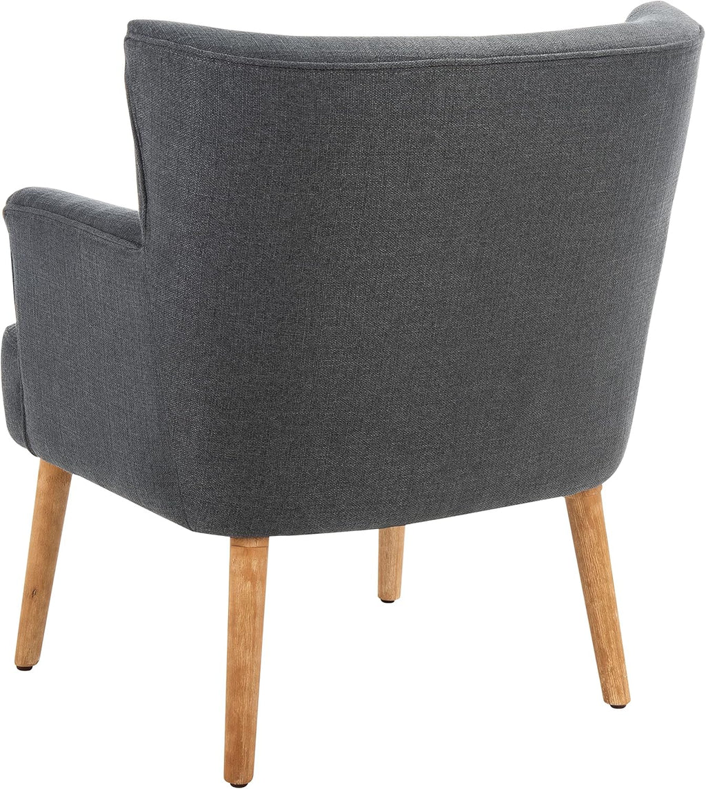 SAFAVIEH Home Collection Delfino Dark Grey/Natural Accent Chair
