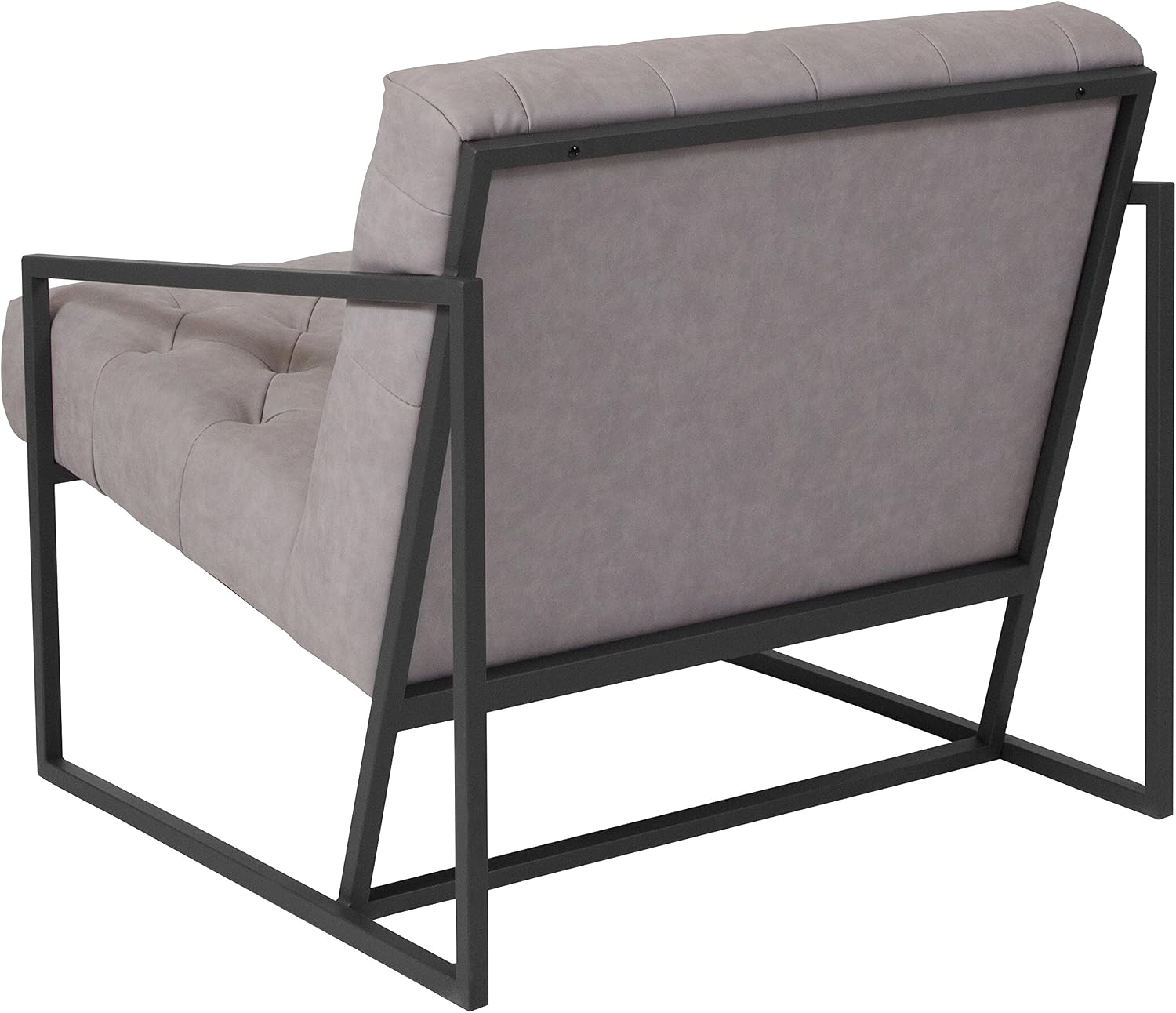 Flash Furniture HERCULES Madison Series Retro Light Gray LeatherSoft Tufted Lounge Chair