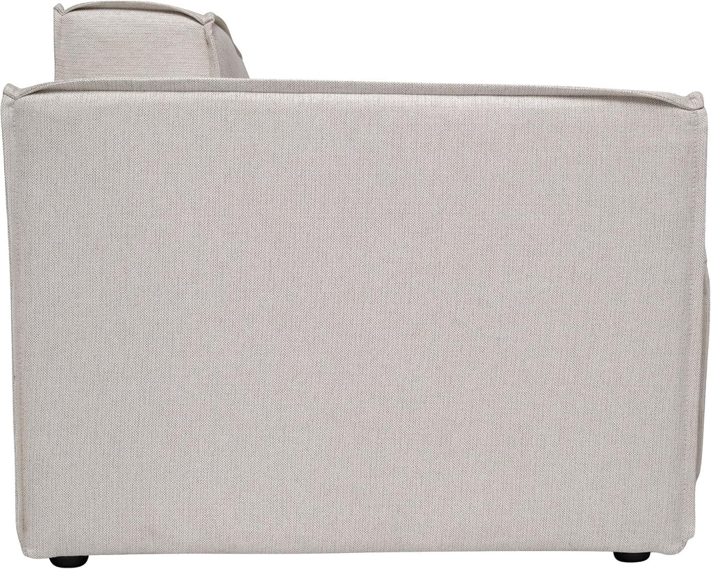 Flash Furniture Bridgetown Fabric Left Chair Module for Sectional Sofa, Customizable Modular Couch Left Seat with Arm Rest, Cream