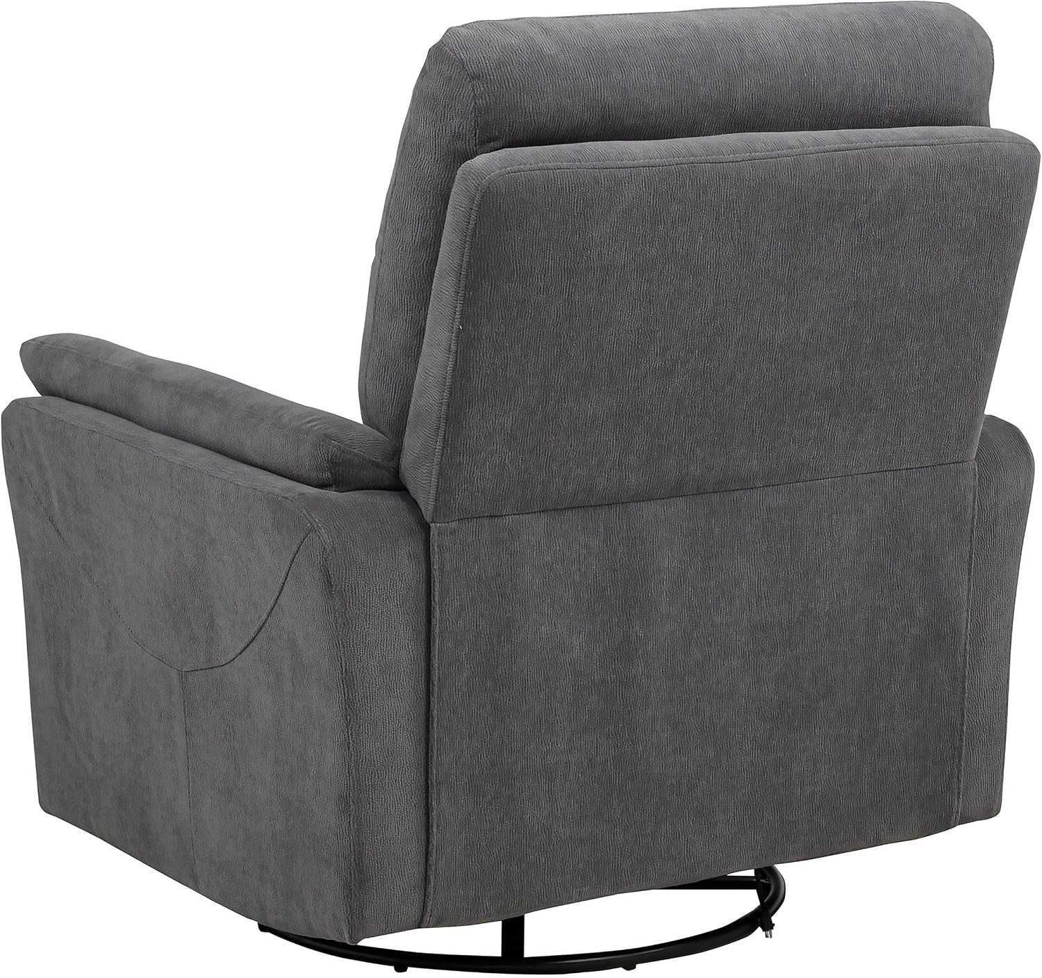 Coaster Home Furnishings - Adler - Upholstered Power Swivel Glider Recliner with Built-in Control Panel, Dual USB Ports, Foam Cushion and Transitional Style - Living Room - Charcoal Grey - 610443P
