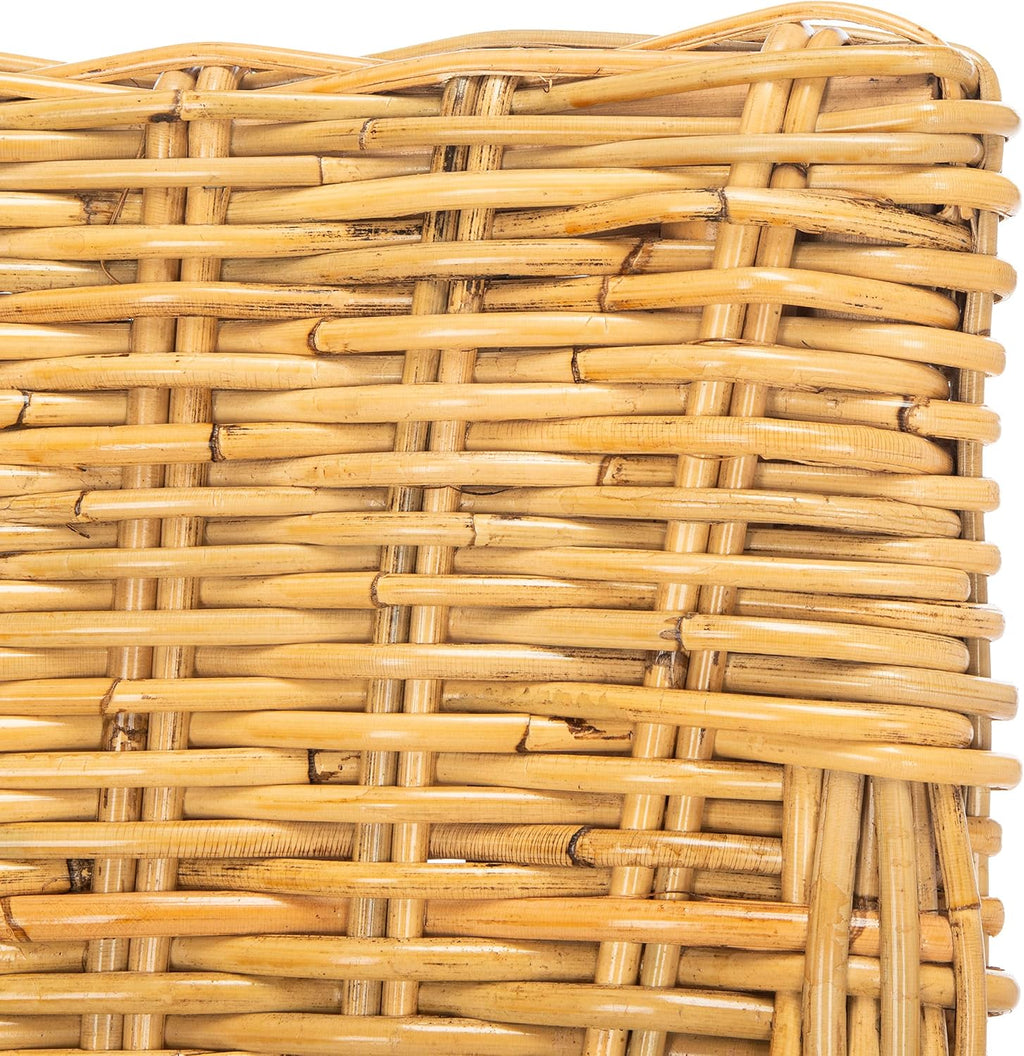 Safavieh Home Collection Cristen Rattan Cushion Accent Chair, Natural/White (ACH6513B)