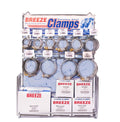Breeze - 9150 ASSORTMENT HD Hose Clamp Display Assortment, Liner Assortment, 1 Assortment Contains: 150 Assorted Liner Clamps, one 6100 Empty Rack HD