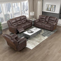Lexicon Recliner Living Room Set, Wall Hugger Manual Recliner Sofas, Couches for Living Room, Home Theater Seating, includes Dual Reclining Sofa, Loveseat & Chair, Required Assembly, 3-Piece Set,Brown