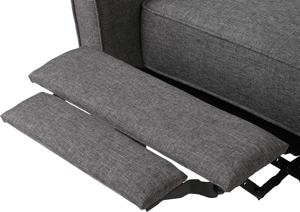 Christopher Knight Home Emmie Fabric Recliner (Set of 2), Smoke, Dark Brown
