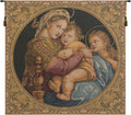 C Charlotte Home Furnishings Inc Madonna Della Seggiola I European Tapestry Wall Hanging | Viscose Cotton and Polyester Blend Wall Art | 24 in. x 26 in | Home Decor Accents | Inspired by Famous