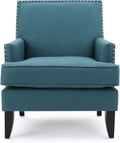 Christopher Knight Home Tilla Fabric Club Chair, Dark Teal