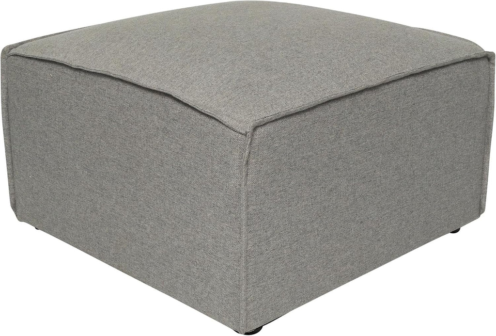 Flash Furniture Bridgetown Fabric Ottoman Module for Sectional Sofa, Customizable Modular Couch Ottoman, Gray