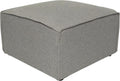 Flash Furniture Bridgetown Fabric Ottoman Module for Sectional Sofa, Customizable Modular Couch Ottoman, Gray