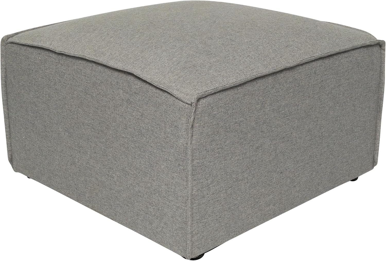 Flash Furniture Bridgetown Fabric Ottoman Module for Sectional Sofa, Customizable Modular Couch Ottoman, Gray