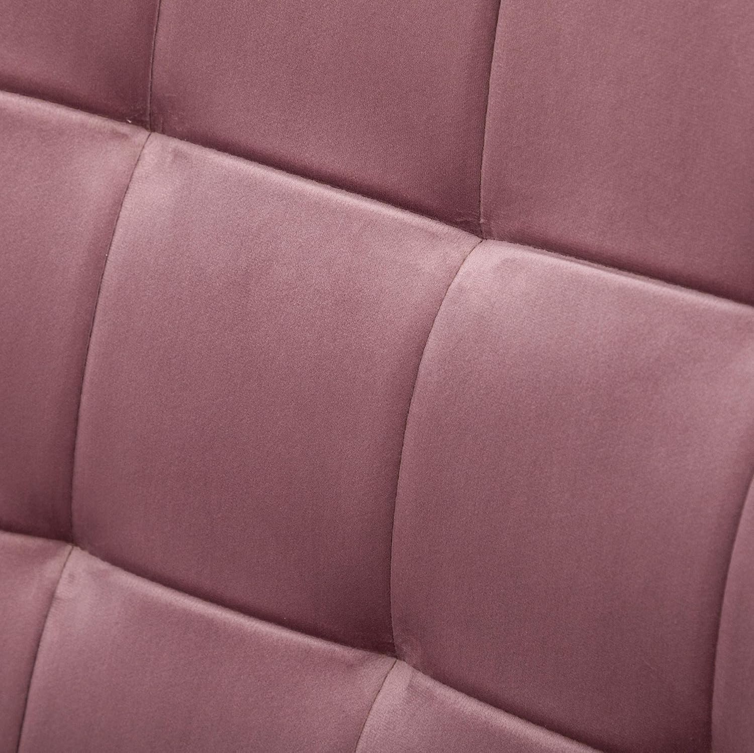 Roundhill Furniture Leiria Contemporary Silky Velvet Tufted Accent Chair with Ottoman, Mauve