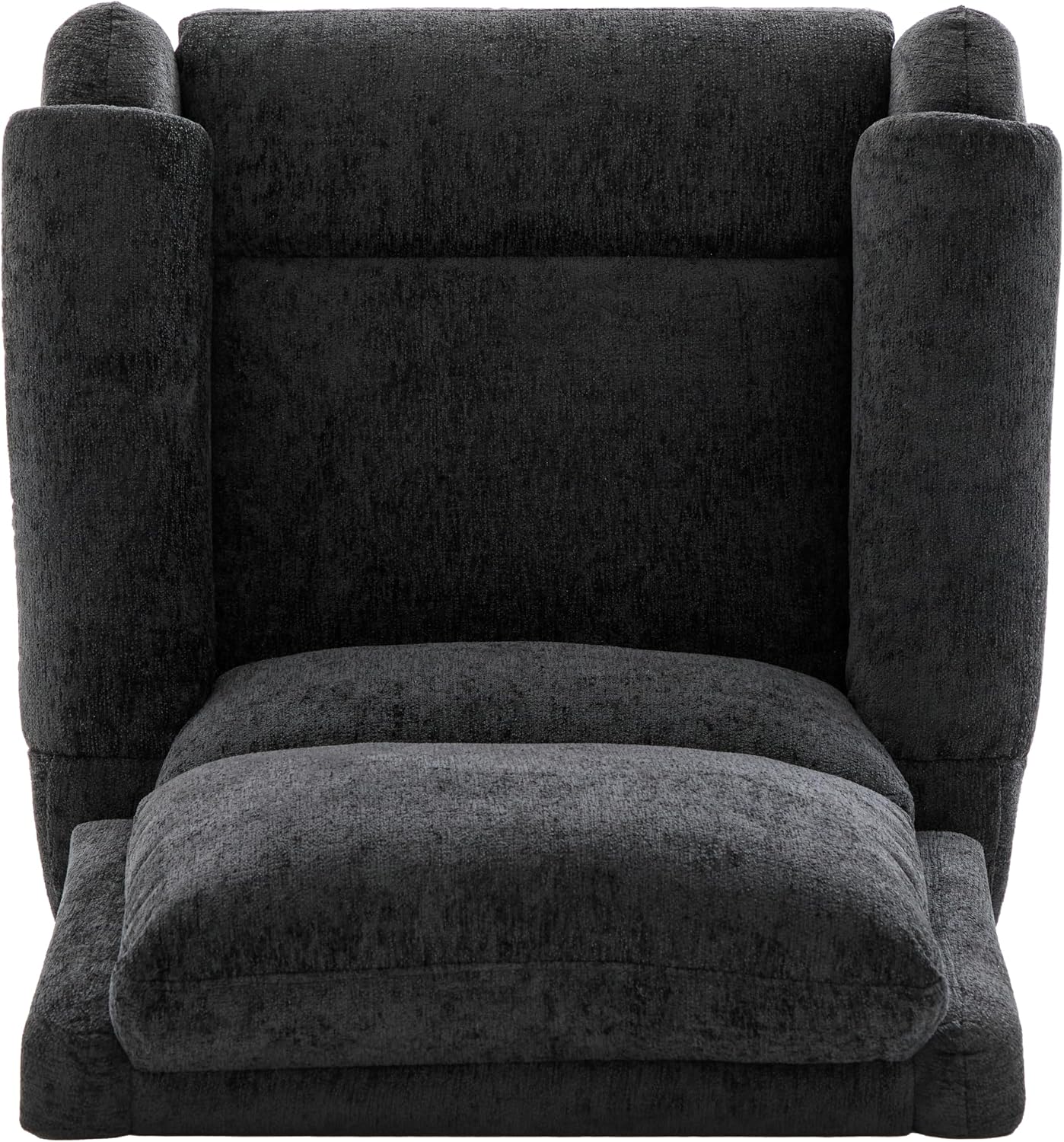 Christopher Knight Home Harper Massage Recliner Chair with 8 Modes, Chenille Upholstered Recliner Sofa, Swivel Massage Chair with a Side Storage Pocket for Living Room/Bedroom, Head Support, Black
