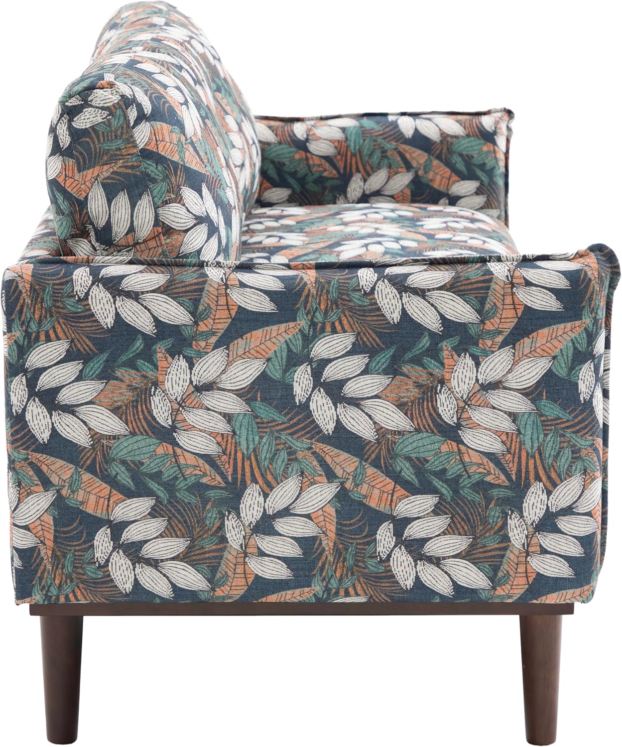 Christopher Knight Home Brena Modern Chenille Upholstered Loveseat Sofa, Wooden 2 Seater Sofa Couch with Deep Seat, Comfy Cloud Couch for Living Room, Bedroom, Home Office, Green+White