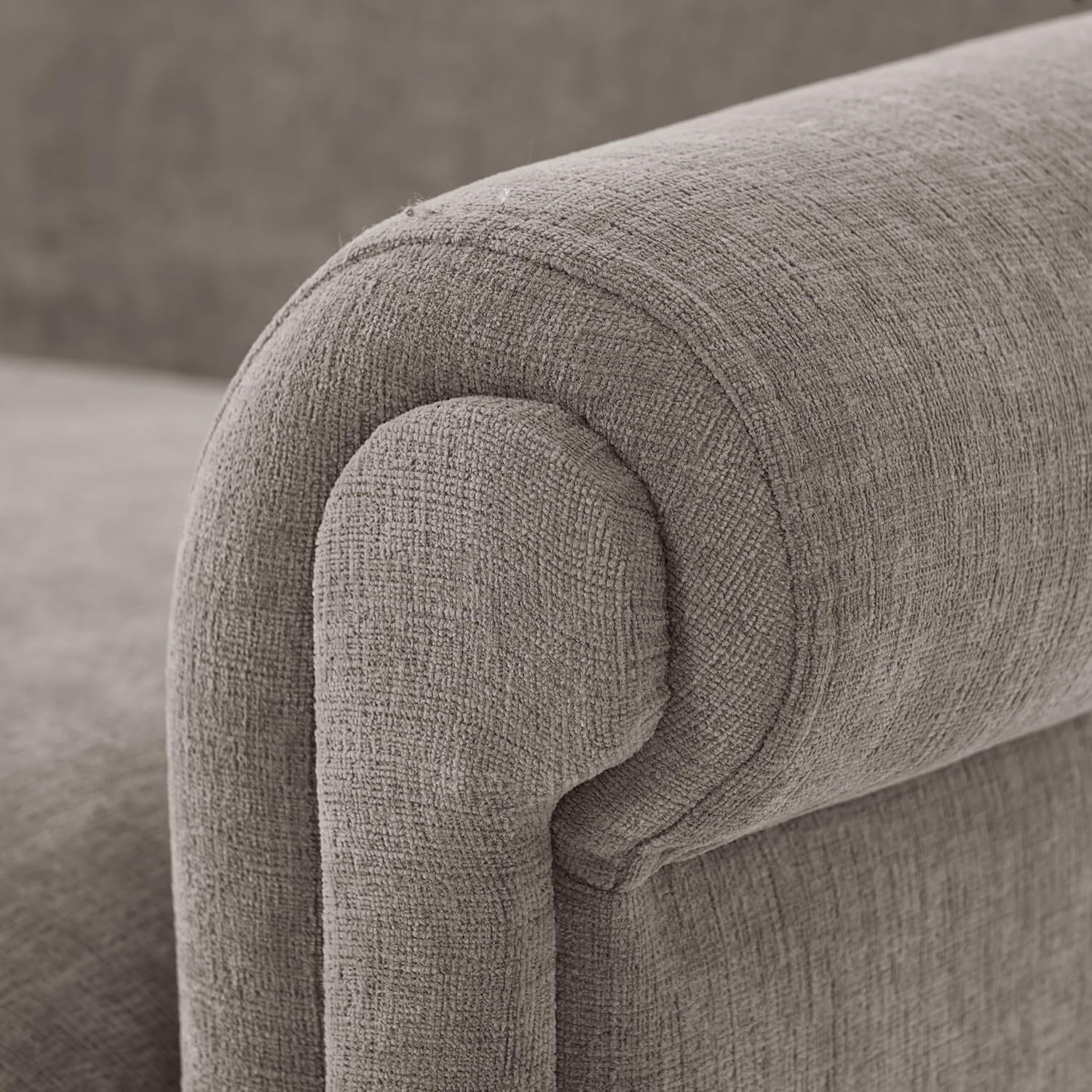 Christopher Knight Home Sola 77.5'' Modern Chenille Upholstered Loveseat Sofa with Rolled Armrest and Rubberwood Frame, 2-Seater Home Sofa Living Room, Comfy Couch for Hotel/Apartment, Brown