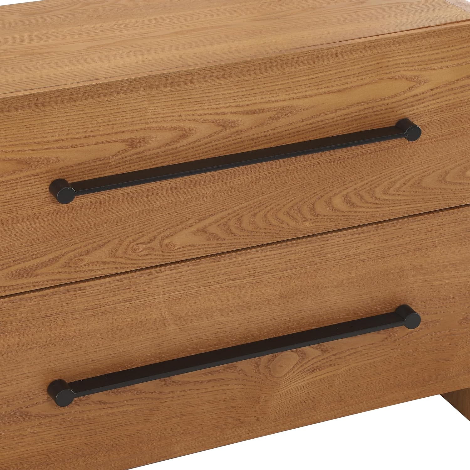 Christopher Knight Home Rulor Modern Sideboard Buffet Cabinet, Wooden Storage Cabinet Organizer, Living Room TV Stand Entertainment Center, Narrow Console Table, Natural