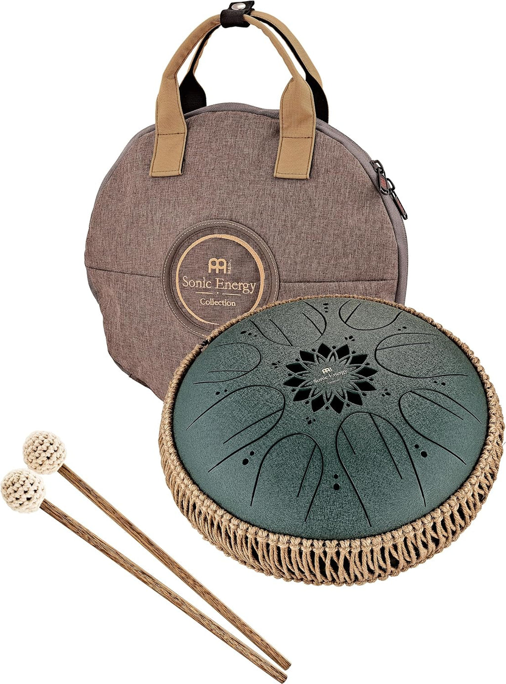 Meinl Sonic Energy Octave Steel Tongue Drum 8 Notes 10' with Mallets, Bag — Sound Healing Instrument for Musical Education, Meditation, ASMR, Yoga