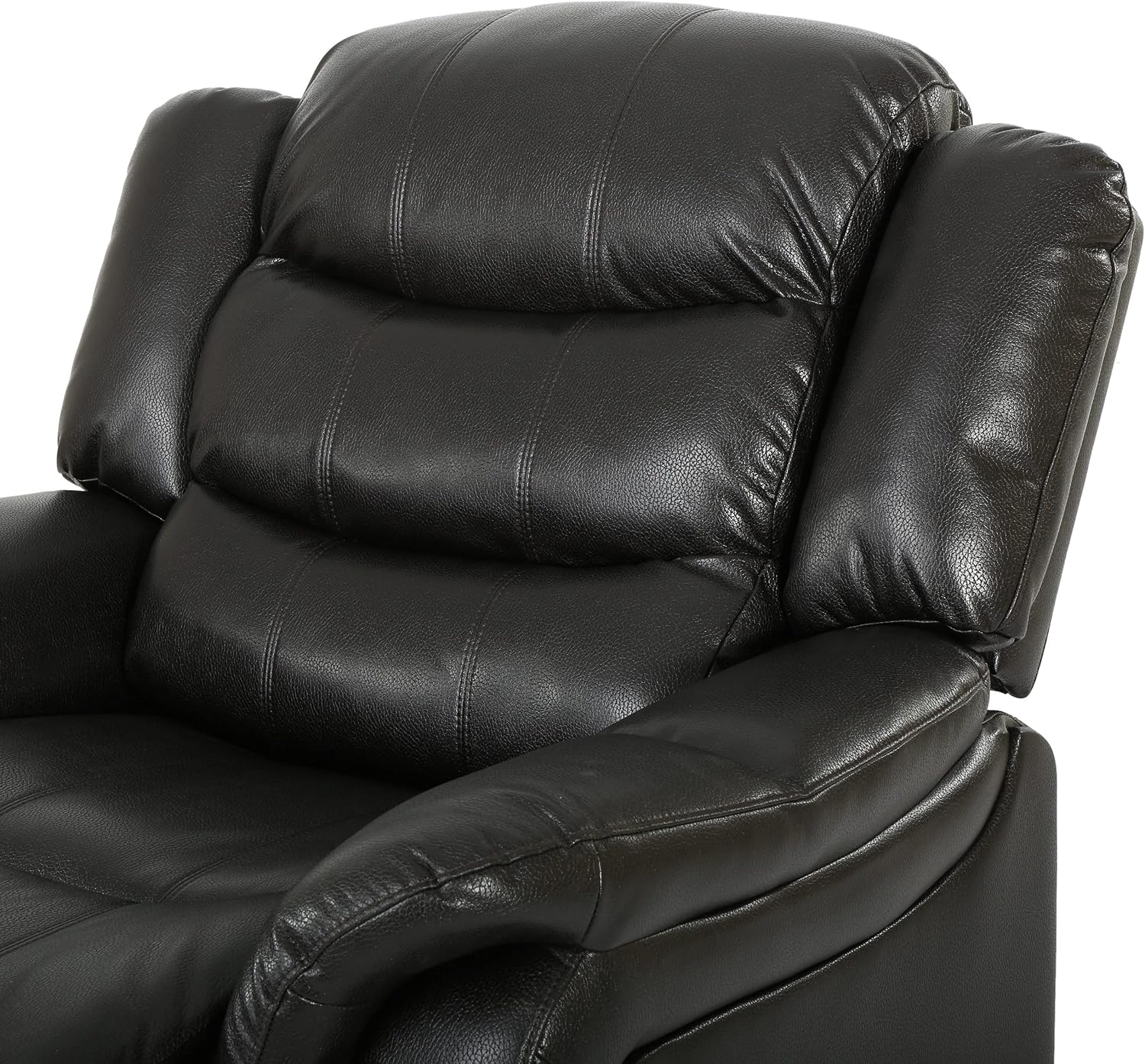 Christopher Knight Home GDFStudio Great Deal Furniture Merit Black Leather Recliner/Glider Chair