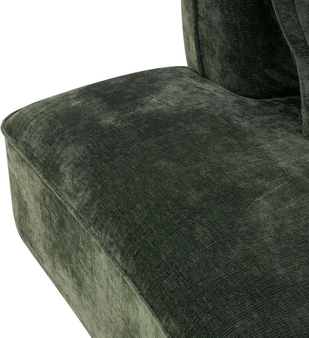 Christopher Knight Home Zacha 121' Modular L-Shape Sofa Couch with Chaise Lounge, Modern Boneless Sofa for Living Room, Fabric Upholstered Cloud Couch with Deep Seat, Olive Green