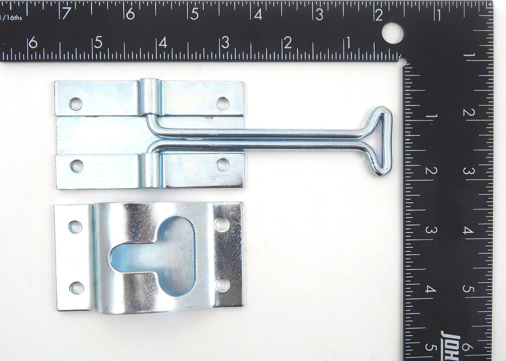 Red Hound Auto 4 Inches Inch Metal T-Style Door Holder Entry Door Catch Compatible with RV Trailer Camper Exterior Door Hold Hook & Keeper Hardware Zinc Plated Steel Case of 150