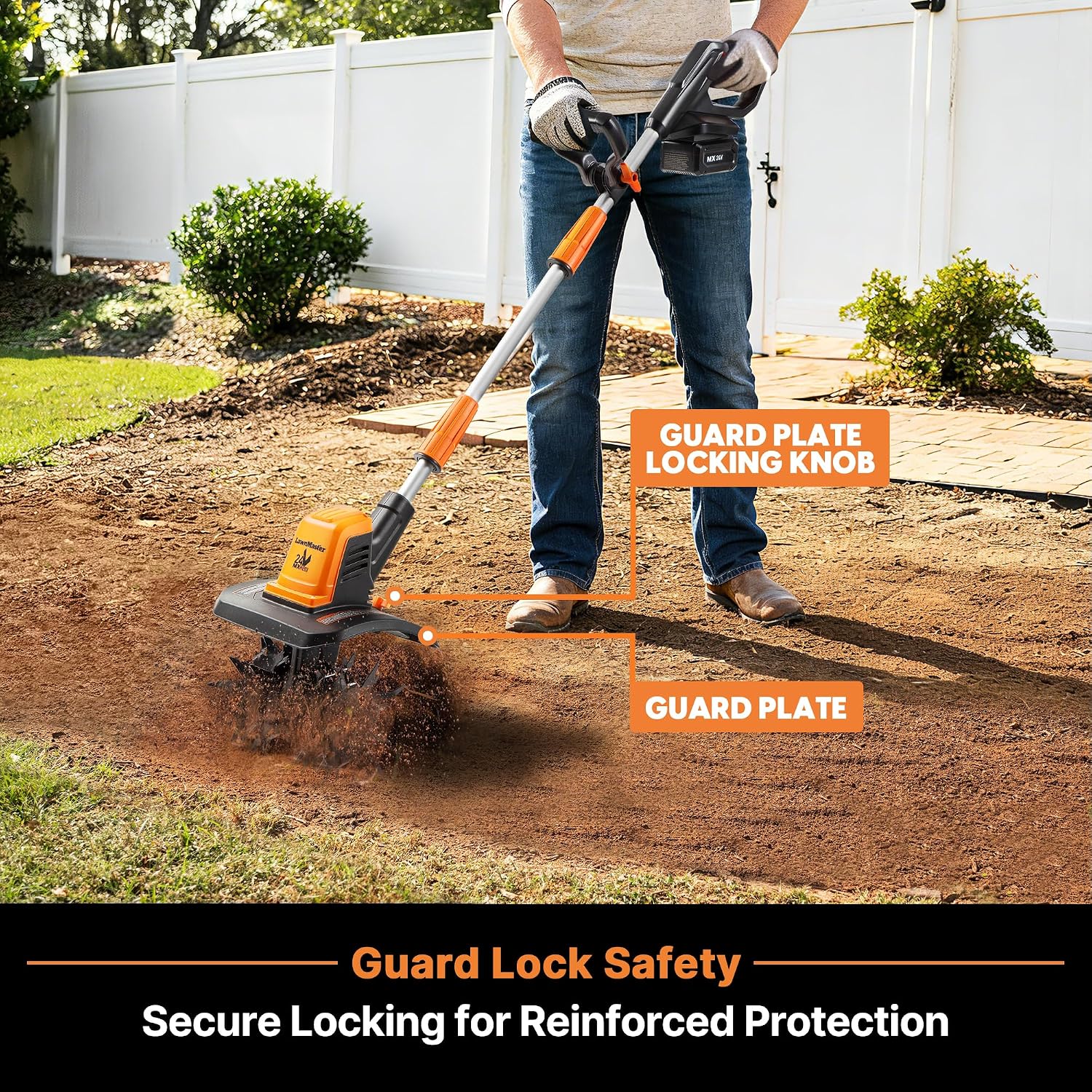LawnMaster 24V MAX 9' Cordless Tiller – CLTE2409