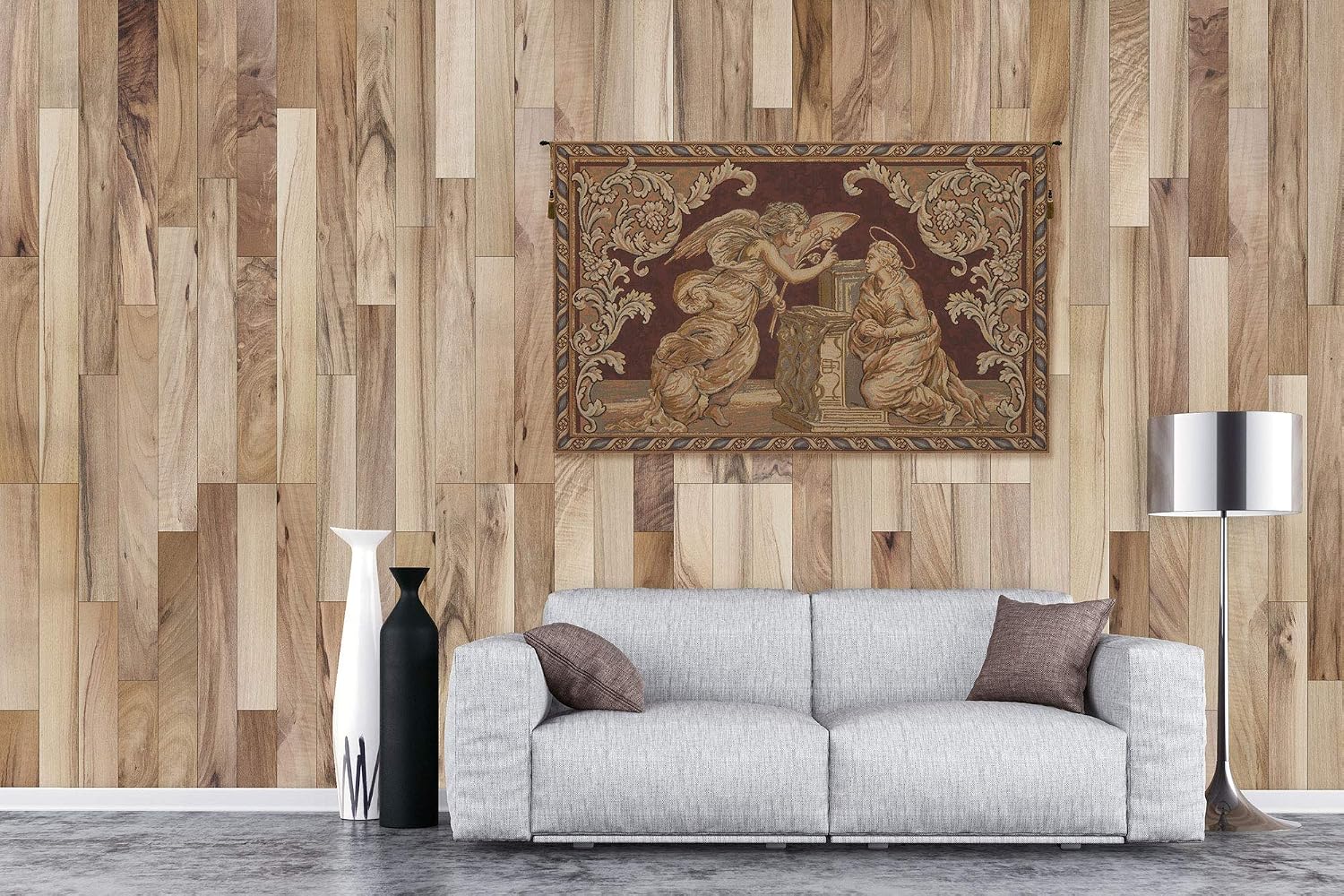 C Charlotte Home Furnishings Inc Annunciation Tapestry Wall Hanging | Viscose Cotton and Polyester Blend Wall Art | 24 x 42 Inch | Home Decor Accents | Inspired by Alberto Passini