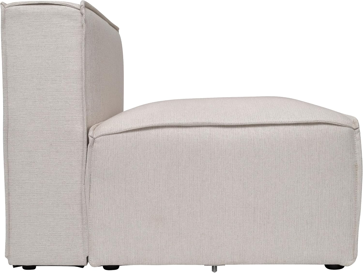 Flash Furniture Bridgetown Fabric Middle Chair Module for Sectional Sofa, Customizable Modular Couch Armless Middle Seat, Cream