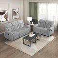 Lexicon Manual Reclining Living Room Set, Recliner Sofa Sets, Couches for Living Room, Home Theater Seating, Includes Dual Reclining Sofa and Loveseat, Required Assembly, 2-Piece, Gray