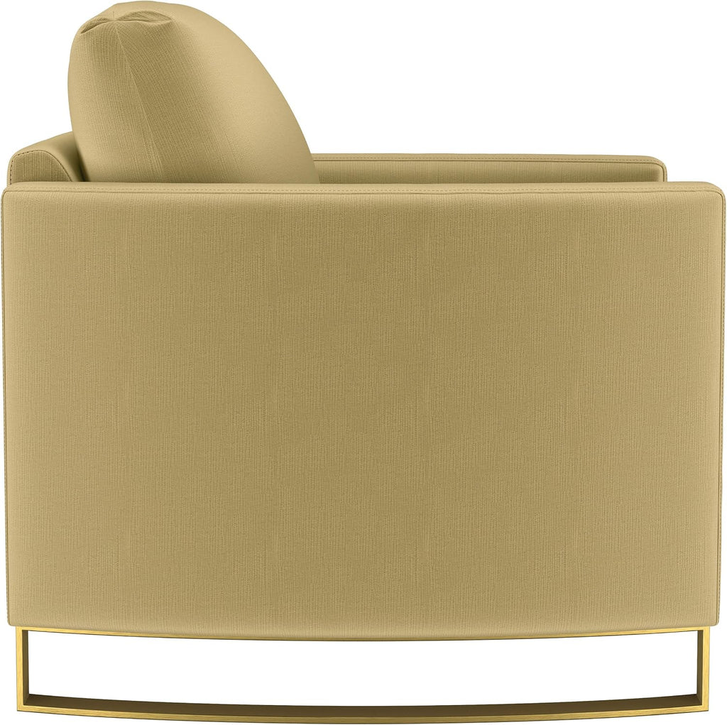 Coaster Home Furnishings - Corliss - Wood - Upholstered Accent Chair with Reversible Cushions, Curved Arms and Contemporary Style - Living Room - Camel - 508826