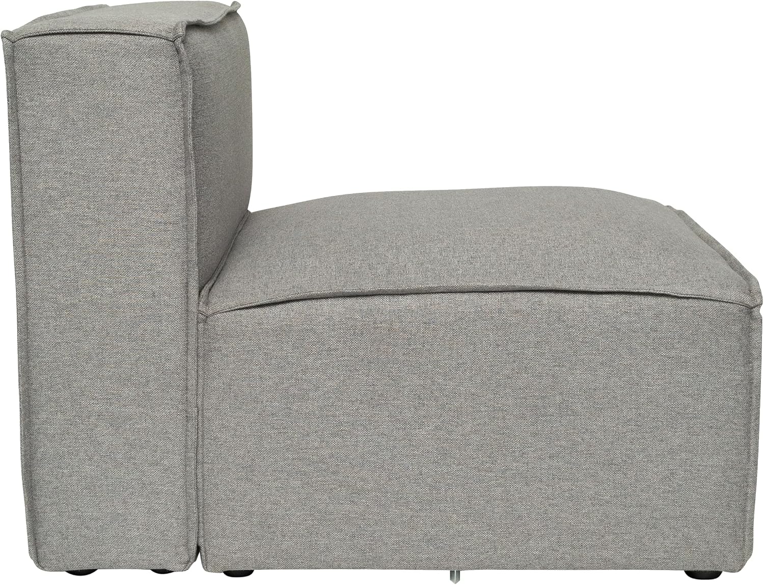 Flash Furniture Bridgetown Fabric Middle Chair Module for Sectional Sofa, Customizable Modular Couch Armless Middle Seat, Gray