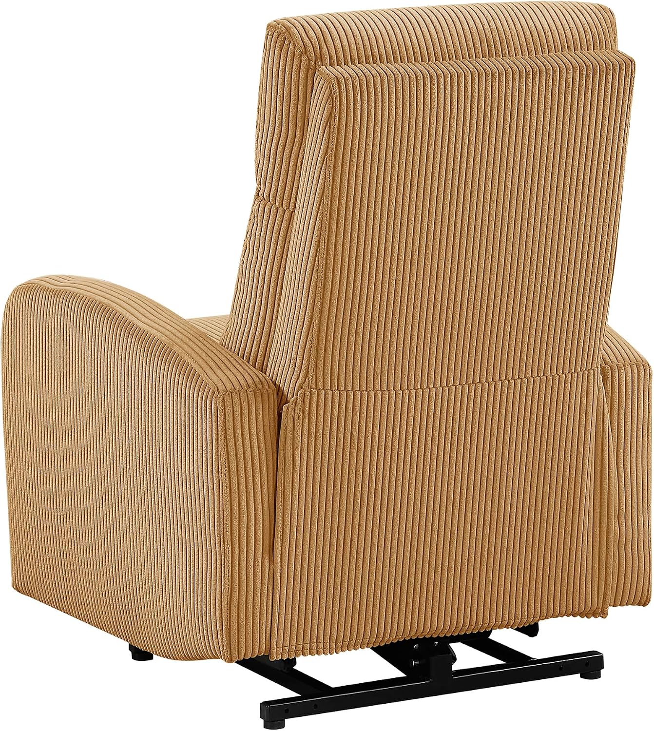 Lexicon Power Lift Recliner Chair for Elderly with Remote Control, Gentle Lift Motion, Side Pocket Armrest, Corduroy Upholstered Electric Recliner for Living Room/Bedroom, Easy Assembly, Yellow