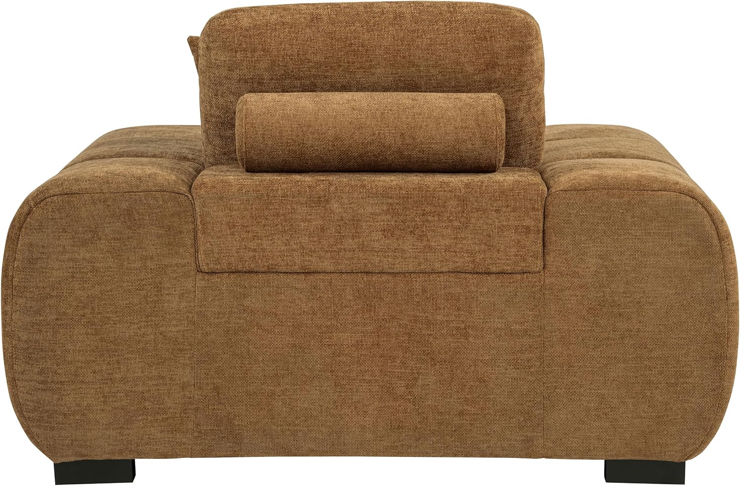 Coaster Home Furnishings - Octavia - Fabric Upholstered Track Arm Accent Chair with Curved Shape, Tufted Waterfall Seat and Reversible Back Cushion - Living Room - Amber - 509343