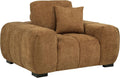 Coaster Home Furnishings - Octavia - Fabric Upholstered Track Arm Accent Chair with Curved Shape, Tufted Waterfall Seat and Reversible Back Cushion - Living Room - Amber - 509343