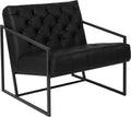 Flash Furniture Hercules Madison Series LeatherSoft Tufted Lounge Chair, Tufted Retro Accent Chair for Living Room or Office, Black