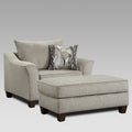 Roundhill Furniture Camaro Platinum Fabric Pillow back Accent