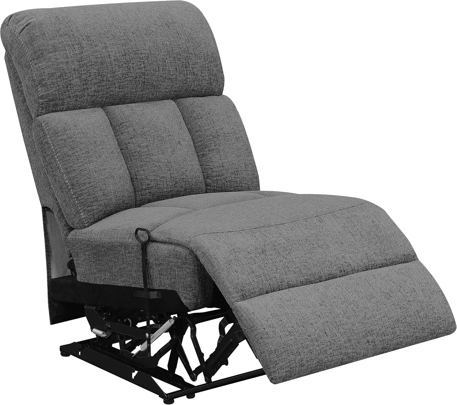 Coaster Home Furnishings - Bahrain - Upholstered - 5-Piece Theater Seating with Recliners, Cupholder Consoles & Thick Pillowtop Armrests - Living Room, Home Theater - Charcoal - 609541T