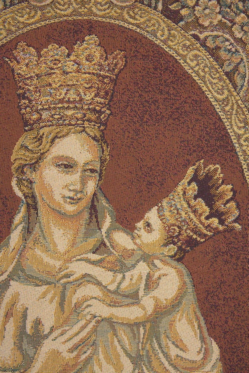 Charlotte Home Furnishings Inc. Madonna From Trapani Italian Tapestry Wall Hanging 24 X 18 Inch Viscose Cotton And Polyester Blend Wall Art Perfect For Home And Wall Decor By Nino Pisano