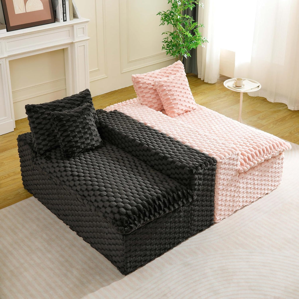 KEIKI 2Seat Modular Turtle Velvet Sofa Couch for Living Room Small Space Comfort Seekers Homeowners Warm Inviting Comfy Supportive Rest Space Elegant Premium Premium Design Pink