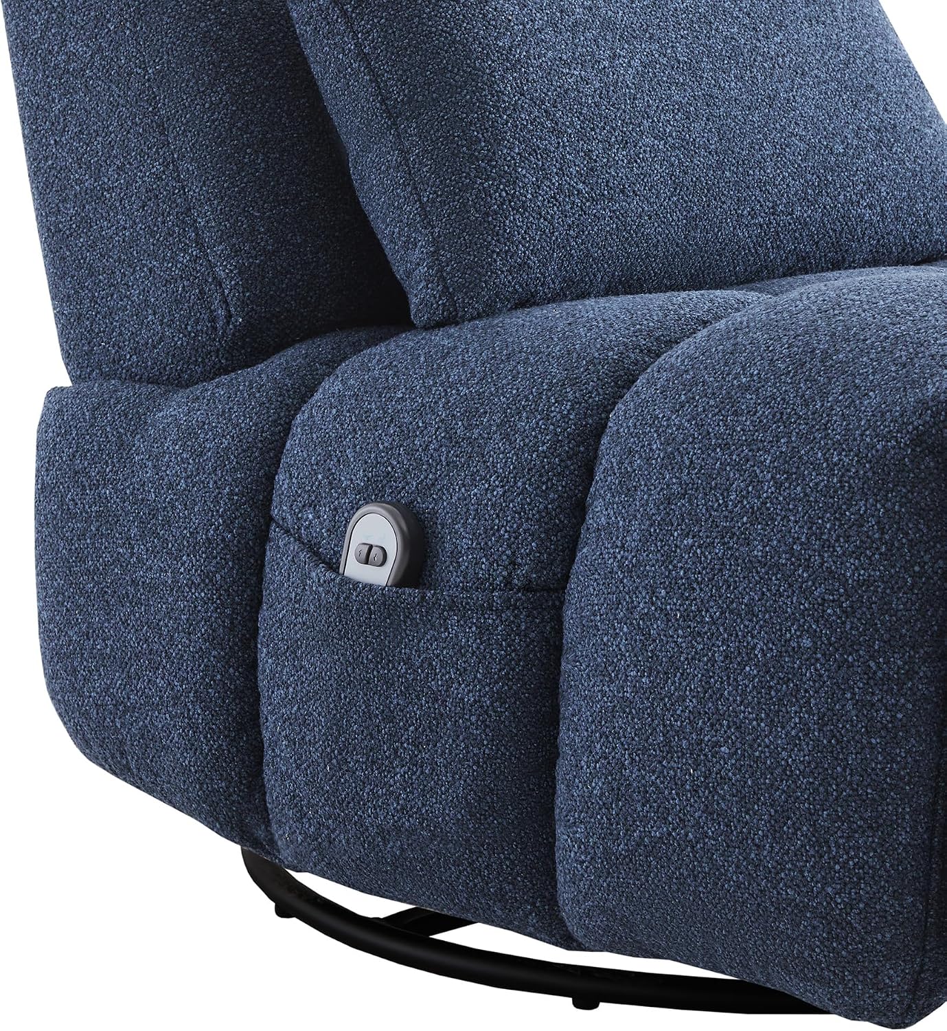 Watson & Whitely Oversized Power Recliner Chair for Adults, Swivel Rocker Recliner Chair with Lumbar Support, Ultra-Comfy Glider Recliner for Living Room Theater Seating Single Sofa, Navy