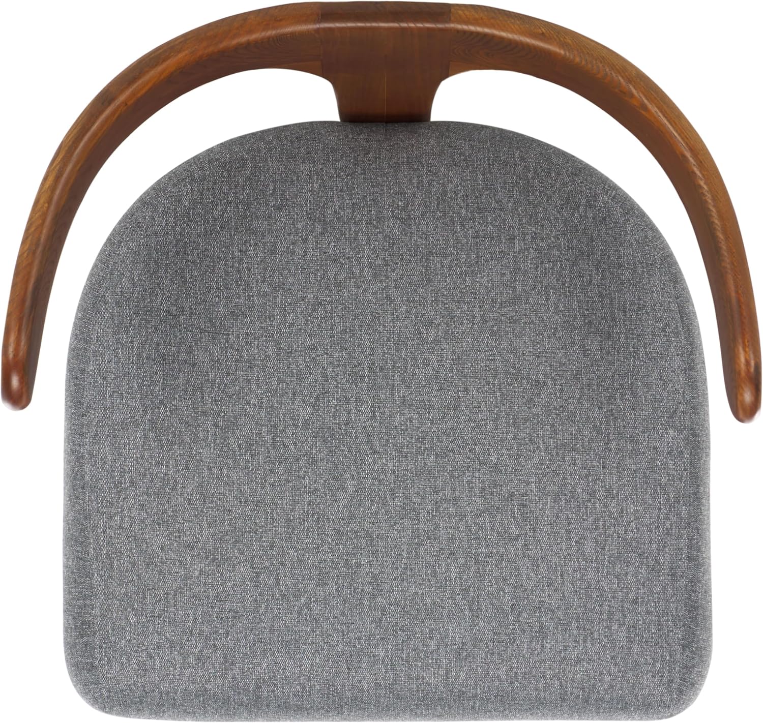 SAFAVIEH Home Collection Oreus Mid-Century Modern Grey Linen/Brown Walnut Solid Wood Accent Chair