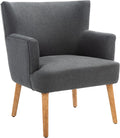 SAFAVIEH Home Collection Delfino Dark Grey/Natural Accent Chair