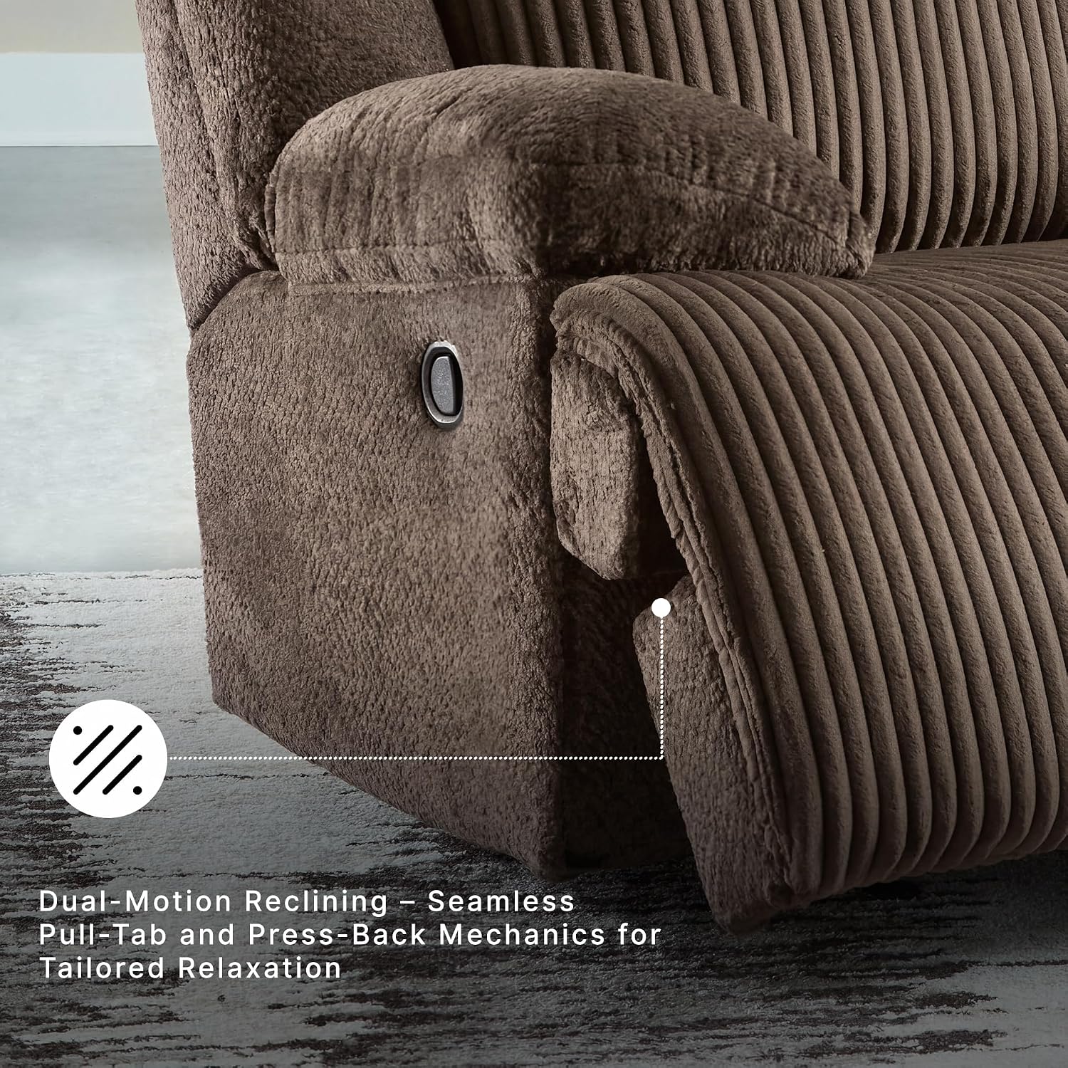 Signature Design by Ashley Top Tier Contemporary L-Shaped 3-Piece Reclining Sectional Sofa with Chaise, Console Storage and 4 Accent Pillows, Dark Brown