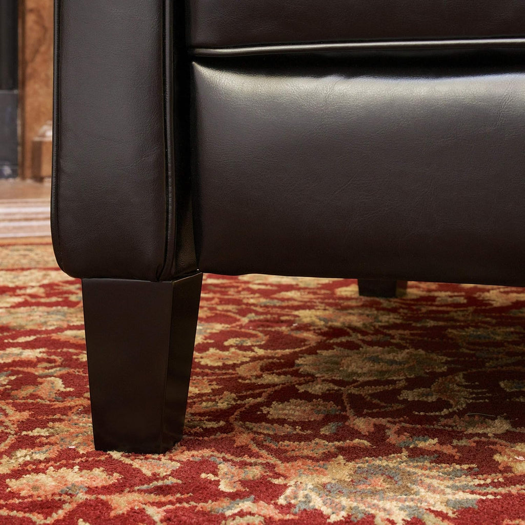 GDFStudio Lucas Space-Saving Leather Recliner | Perfect for Home or Office | Ideal Furnishing Option for Smaller Living Spaces