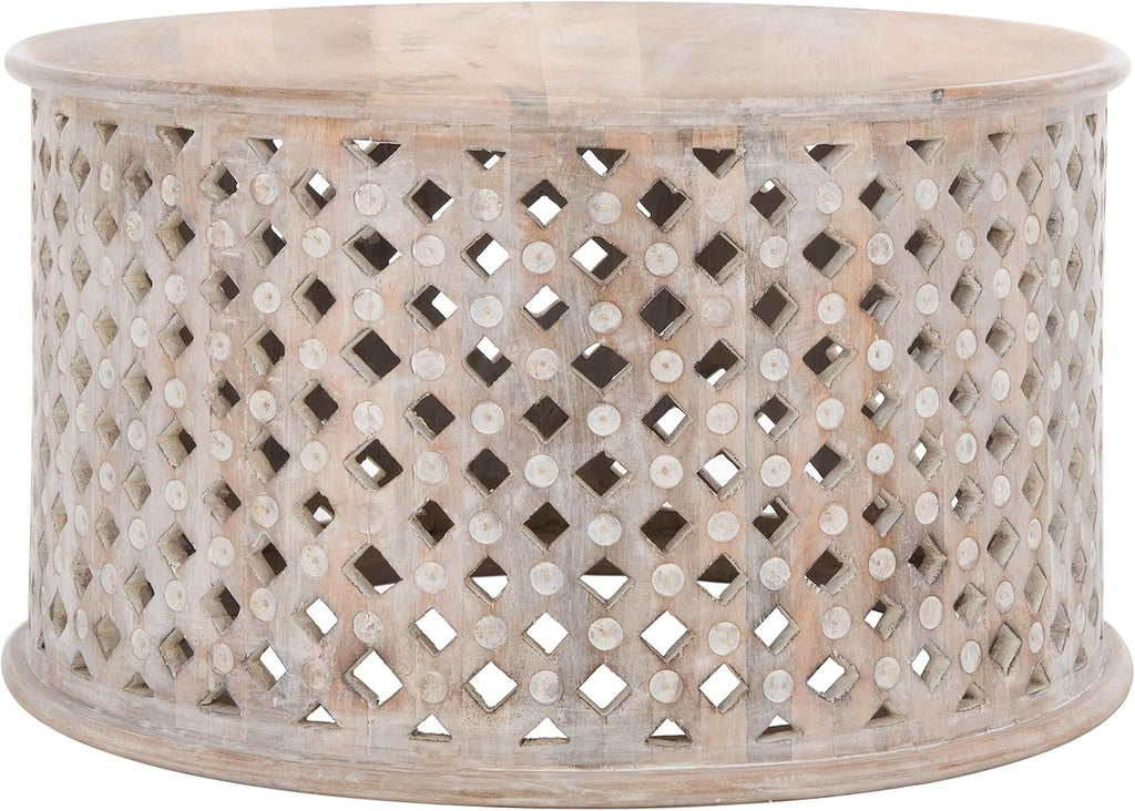 Safavieh Home Collection COF5301 Table, Burnt White