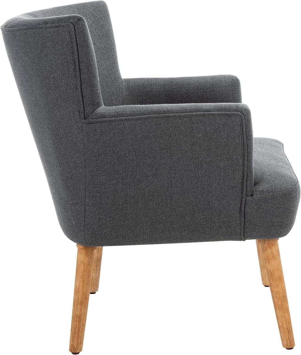 SAFAVIEH Home Collection Delfino Dark Grey/Natural Accent Chair