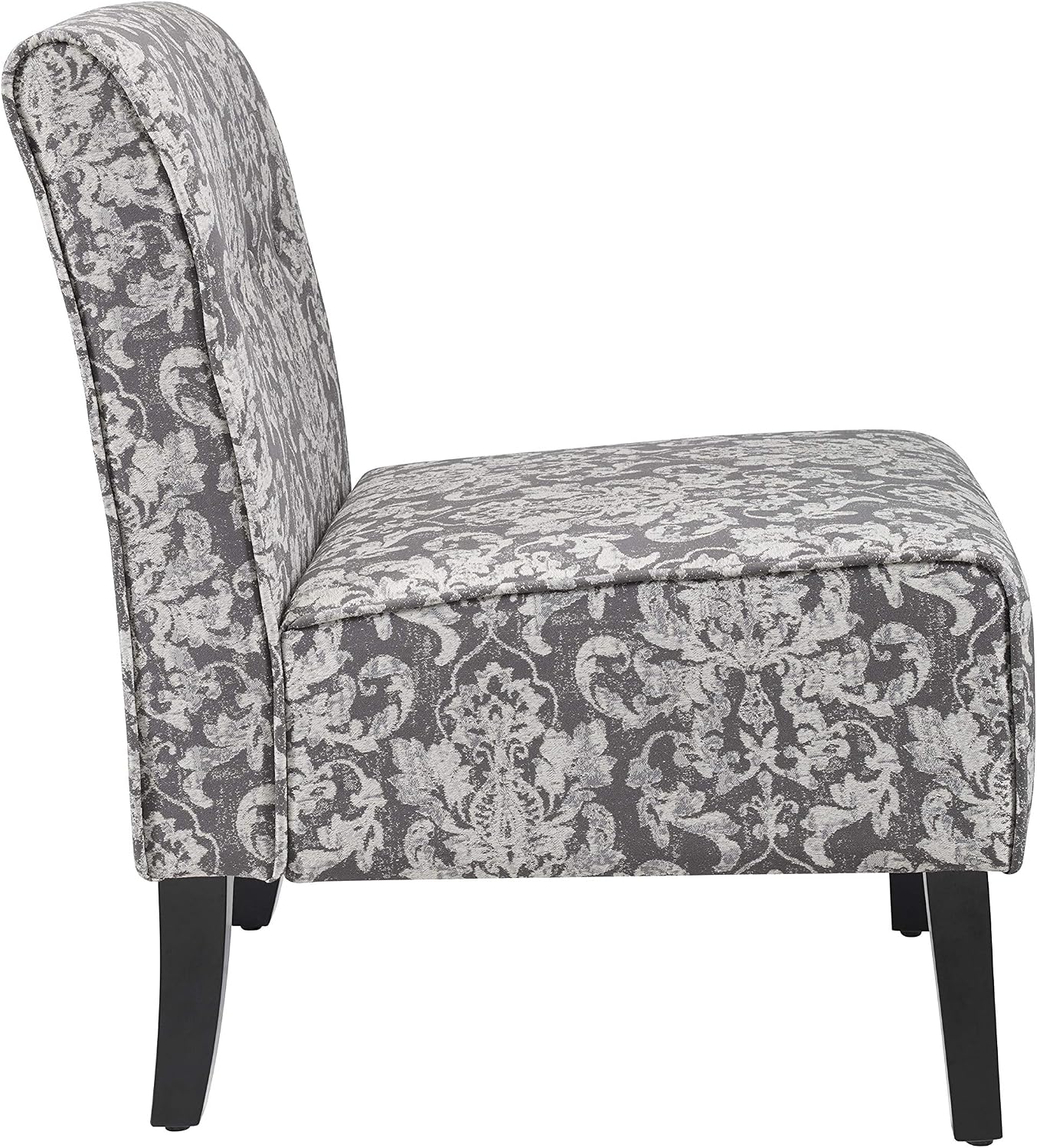 Linon Coco Accent Chair, Gray Damask