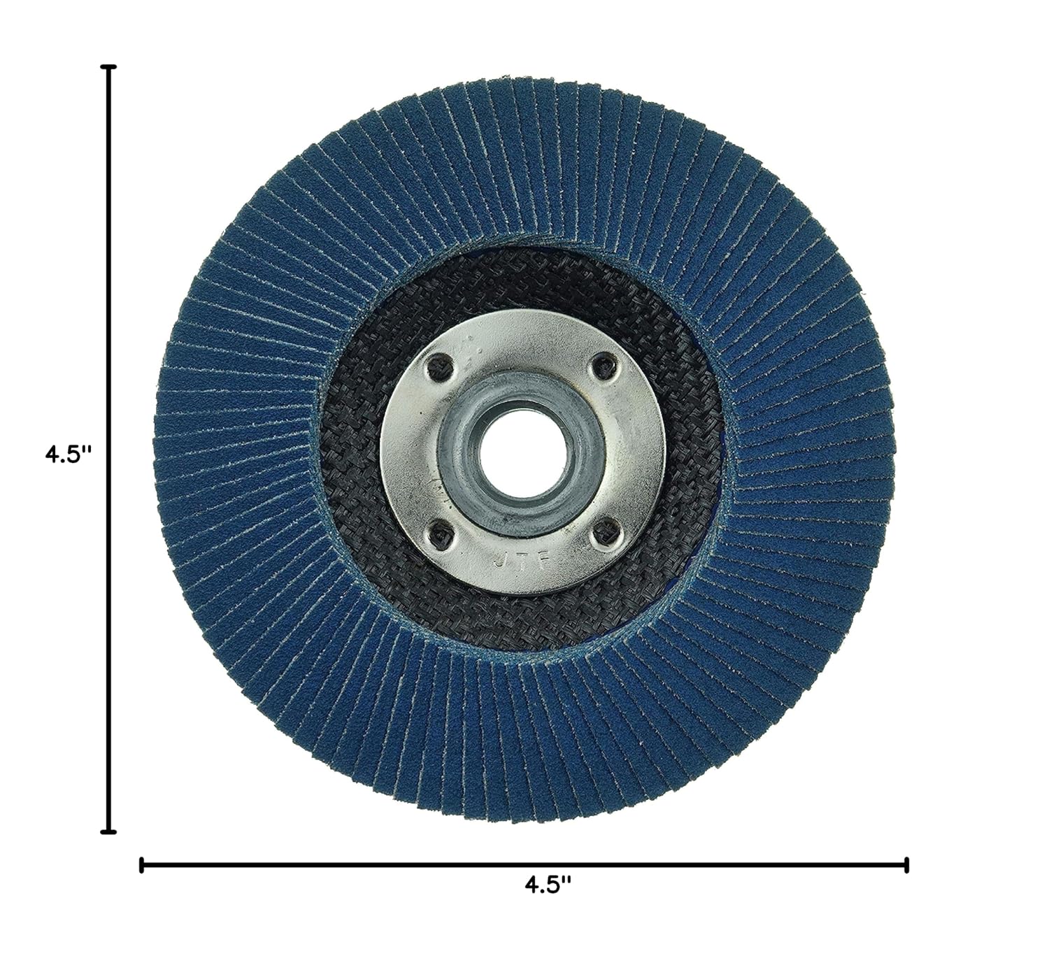 Weiler 50699 4-1/2' Tiger Disc Abrasive Flap Disc, Flat (TY27), Phenolic Backing, 120Z, 5/8'-11 UNC Nut (Pack of 10)